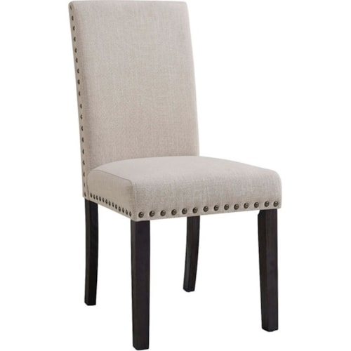 Upholstered Side Chair with Nailhead Trim
