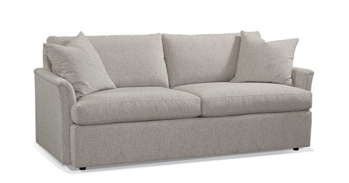 Two-Cushion Sofa with Modern Flare Arms