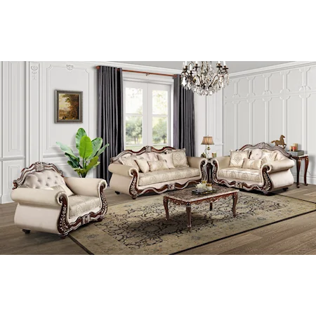 Traditional 3-Piece Living Room Set