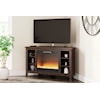 Signature Design by Ashley Camiburg Corner TV Stand with Electric Fireplace