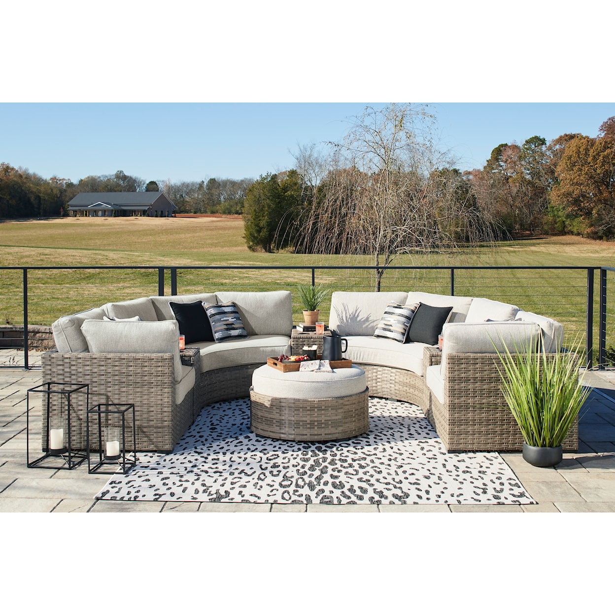 Benchcraft Calworth 7-Piece Outdoor Sectional