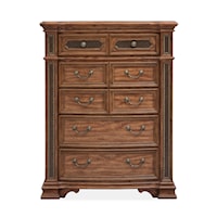 Transitional 5-Drawer Chest with Felt-Lined Top Drawer