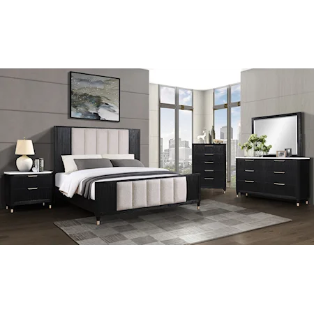 Kara 5-Piece Contemporary Bedroom Set - Queen