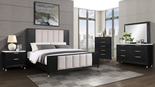 Kara 5-Piece Contemporary Bedroom Set - Queen