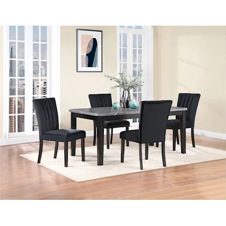 Dining Table Set with 4 Dining Chairs