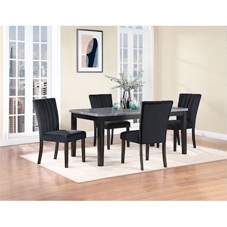 Dining Table Set with 4 Dining Chairs