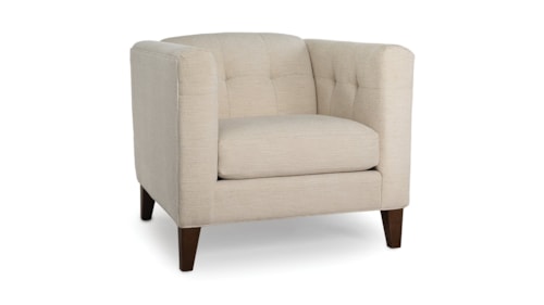 Transitional Stationary Accent Chair with Button Tufting