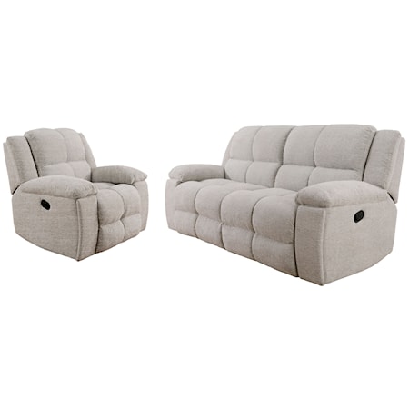 Manual Reclining Sofa and Recliner Set