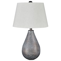 Set of 2 Bateman Patina Metal Table Lamps