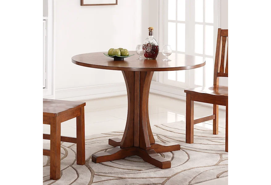Colorado Round Pedestal Table by Winners Only at Conlin's Furniture
