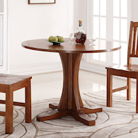 Mission-Style 42" Round Pedestal Table
