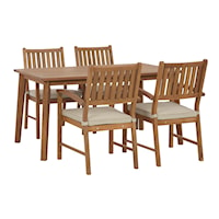 Outdoor Dining Table with 4 Chairs