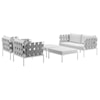 Modway Harmony Outdoor 5 Piece Sectional Sofa Set