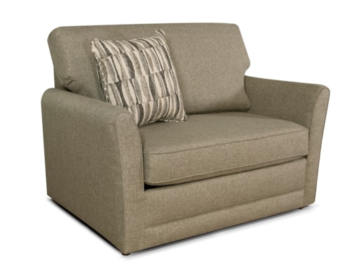 Casual Twin Sleeper Chair and a Half with Innerspring Mattress