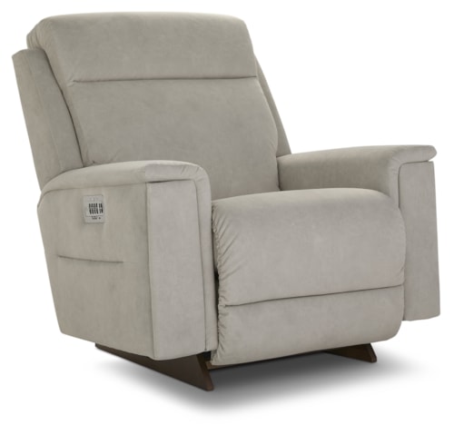 Casual Power Wall Recliner with Power Headrest & Lumbar