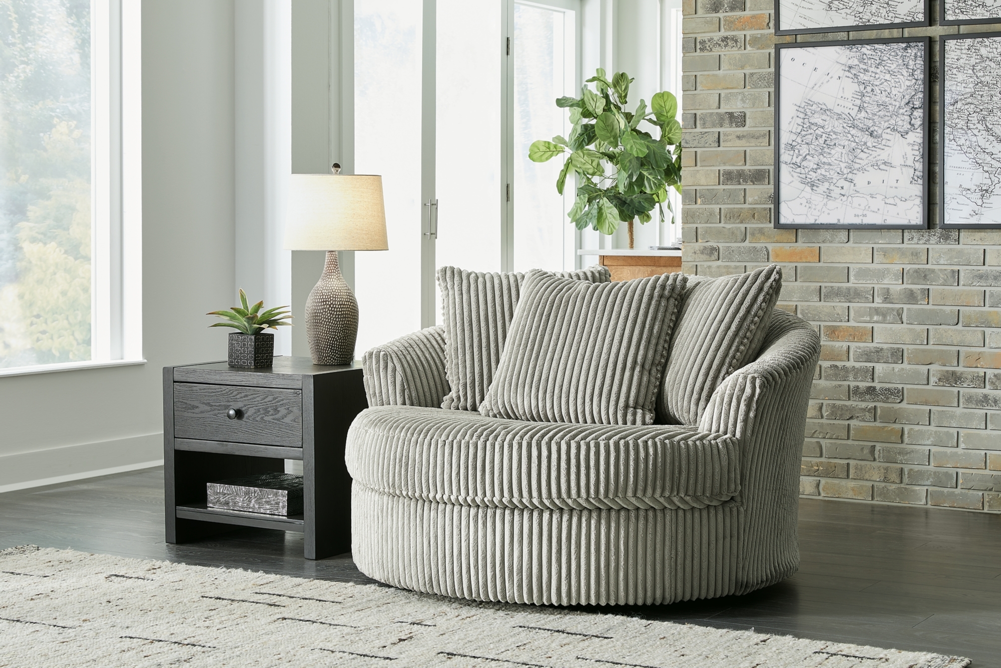 Oversized Swivel Accent Chair