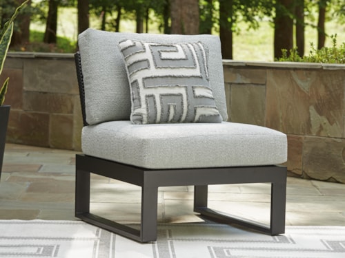 Outdoor Armless Chair With Cushion