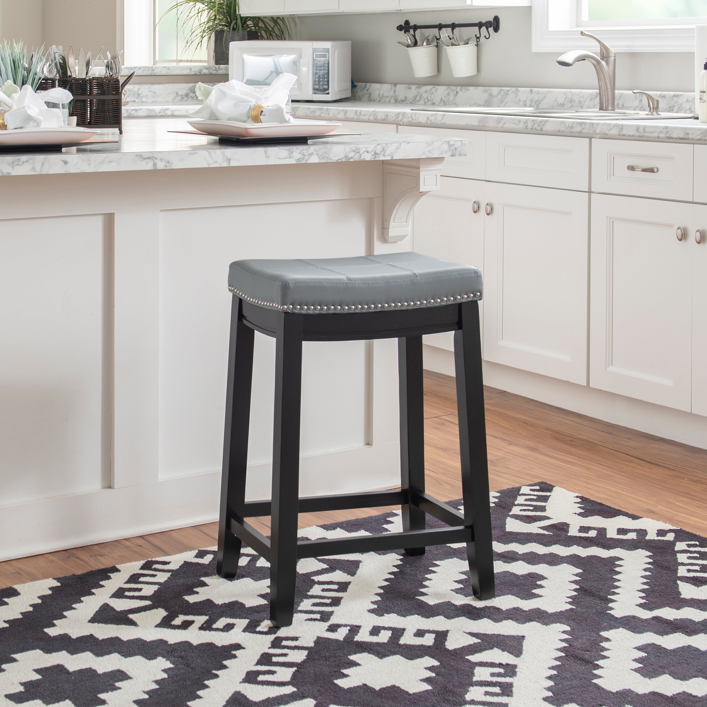 Linon Claridge Upholstered Counter Stool