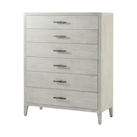 Pine 6-Drawer Tall Bedroom Chest