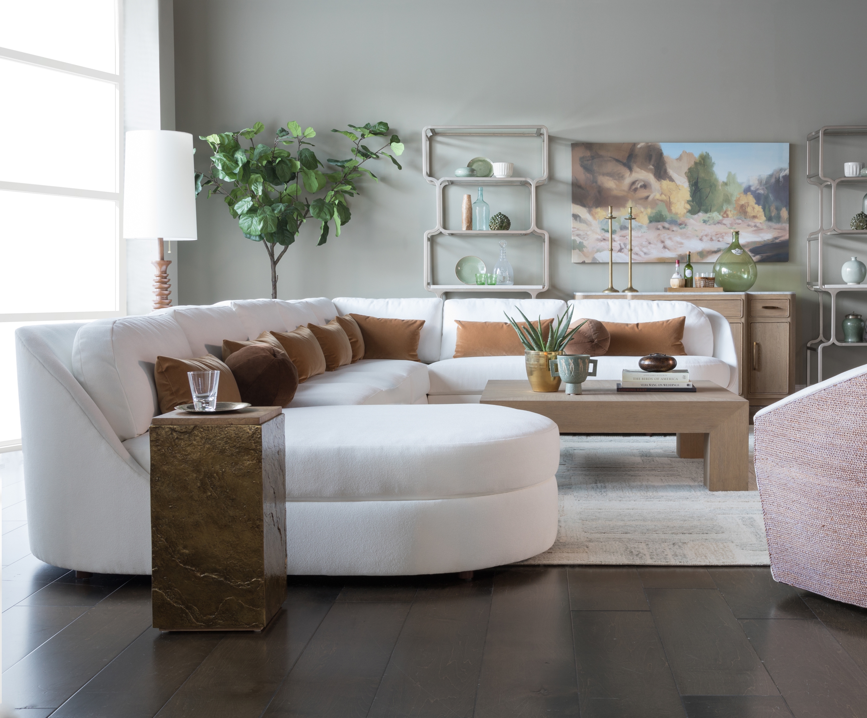 Artistica Artistica Upholstery 4-Piece Curved Sectional Sofa