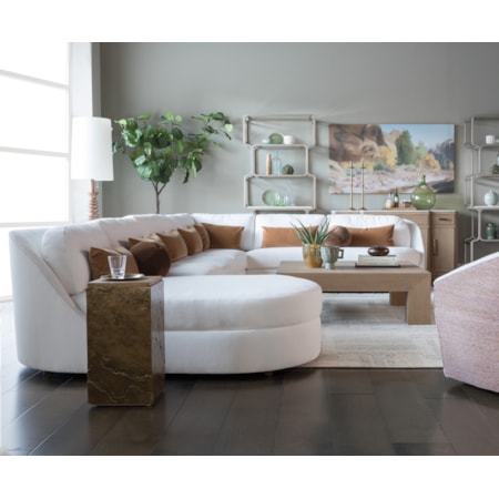 4-Piece Curved Sectional Sofa