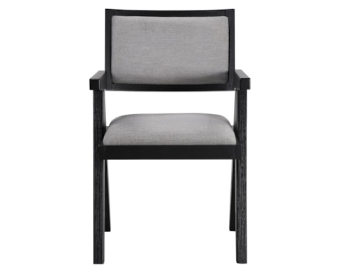 Contemporary Dining Arm Chair with Floor Glides