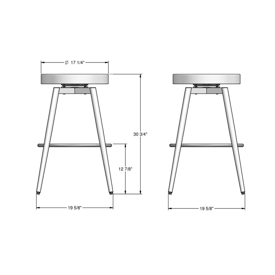 Upholstered Bar Height Swivel Stool