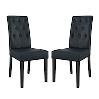 Dining Side Chair Vinyl Set of 2