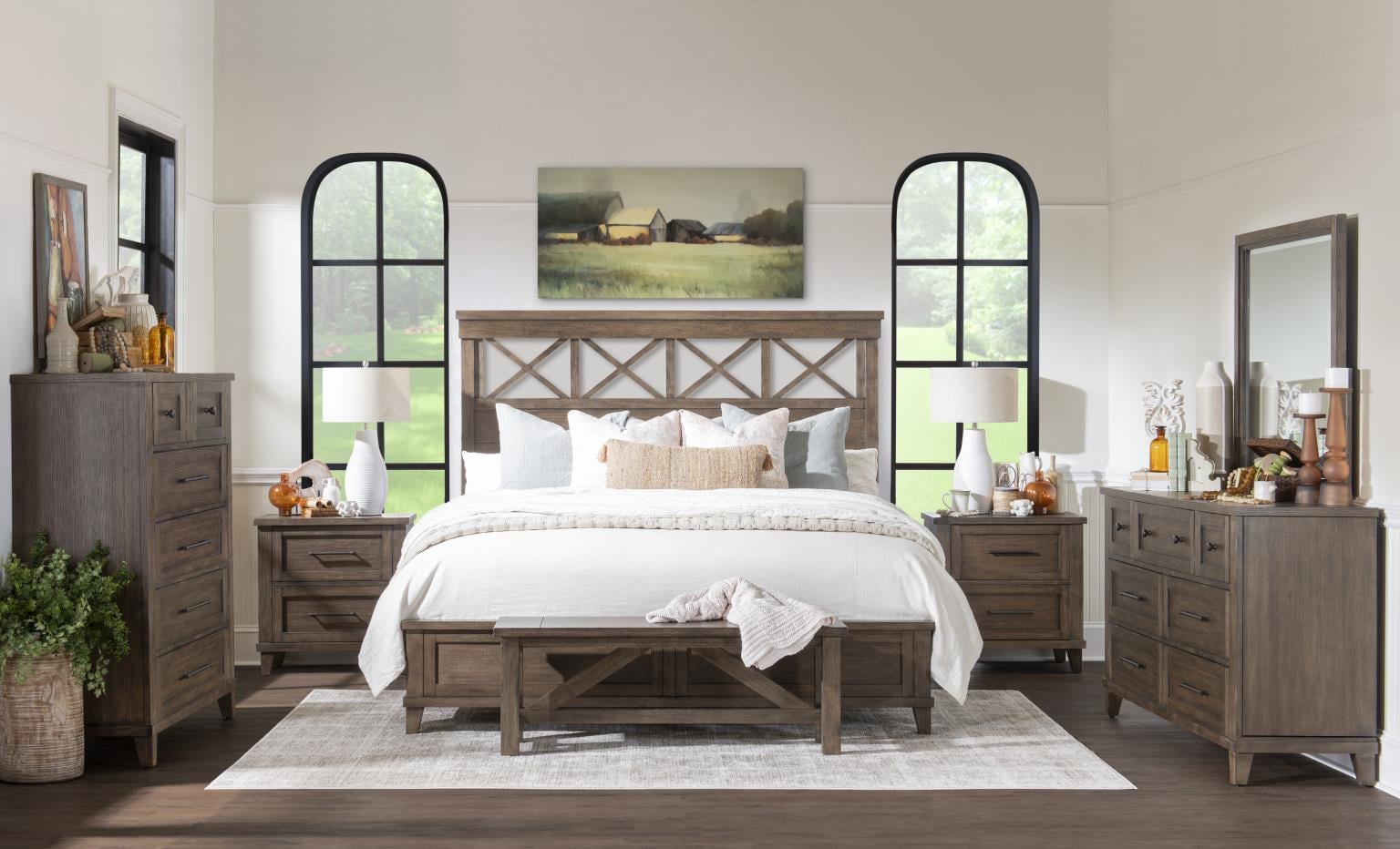 Trisha Yearwood Home Collection by Legacy Classic XXX's and OOO's Wooden Bed Bench