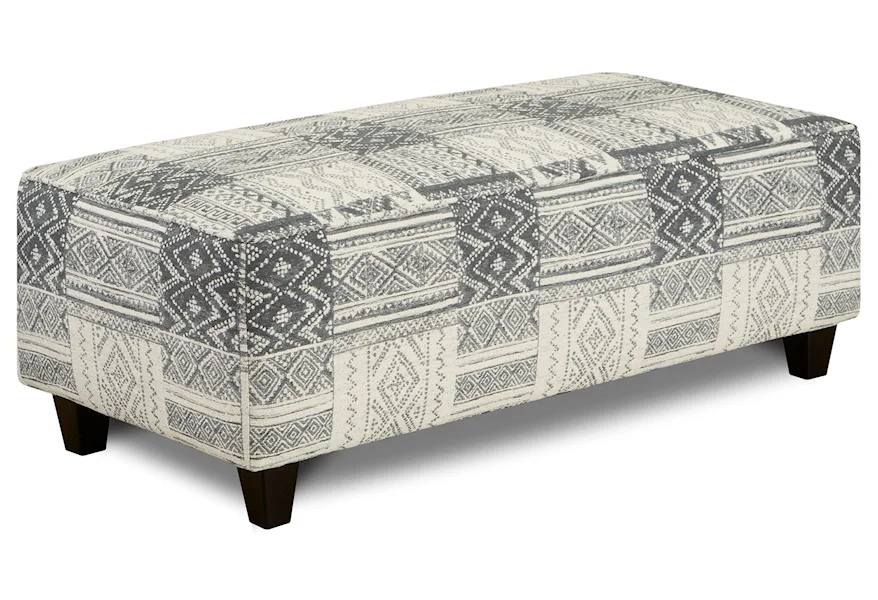 2000 HANDWOVEN SLATE RIVERDALE Cocktail Ottoman by Fusion Furniture at Z & R Furniture