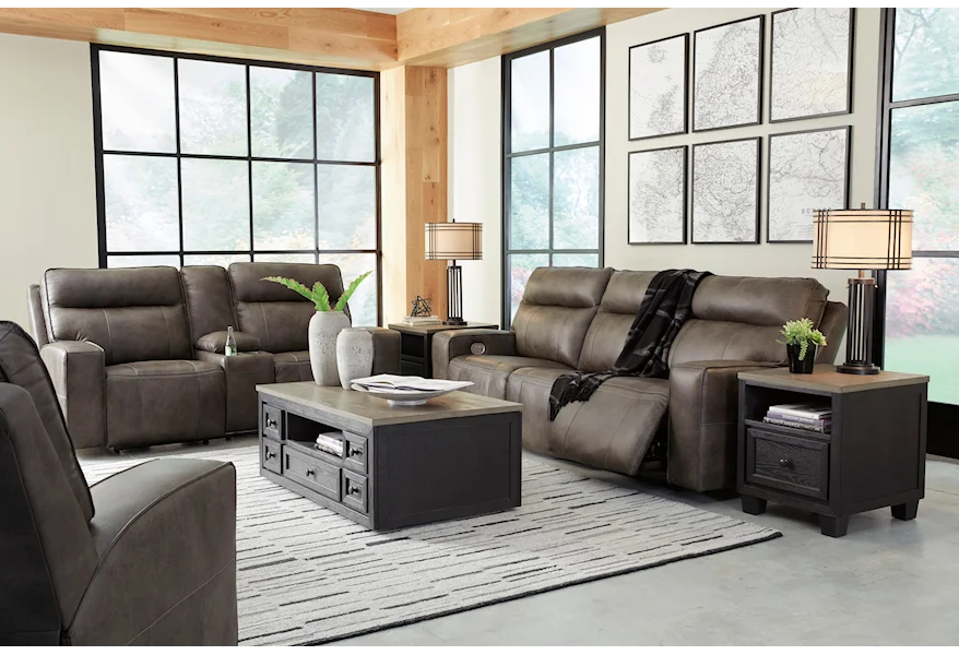 Game Plan Power Reclining Set by Signature Design by Ashley Furniture at Sam's Appliance & Furniture