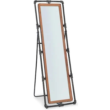 Industrial Pipe Cheval Mirror