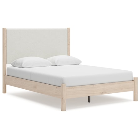 Queen Upholstered Panel Bed