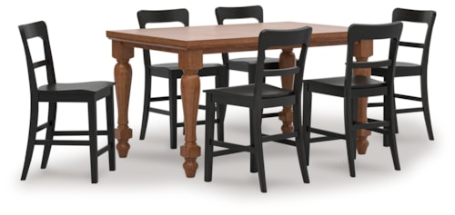 Counter Height Dining Table And 6 Barstools
