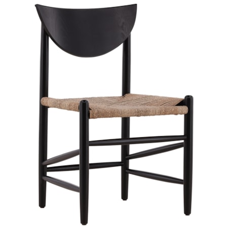 Accent Chair with Hand-woven Seagrass Seat