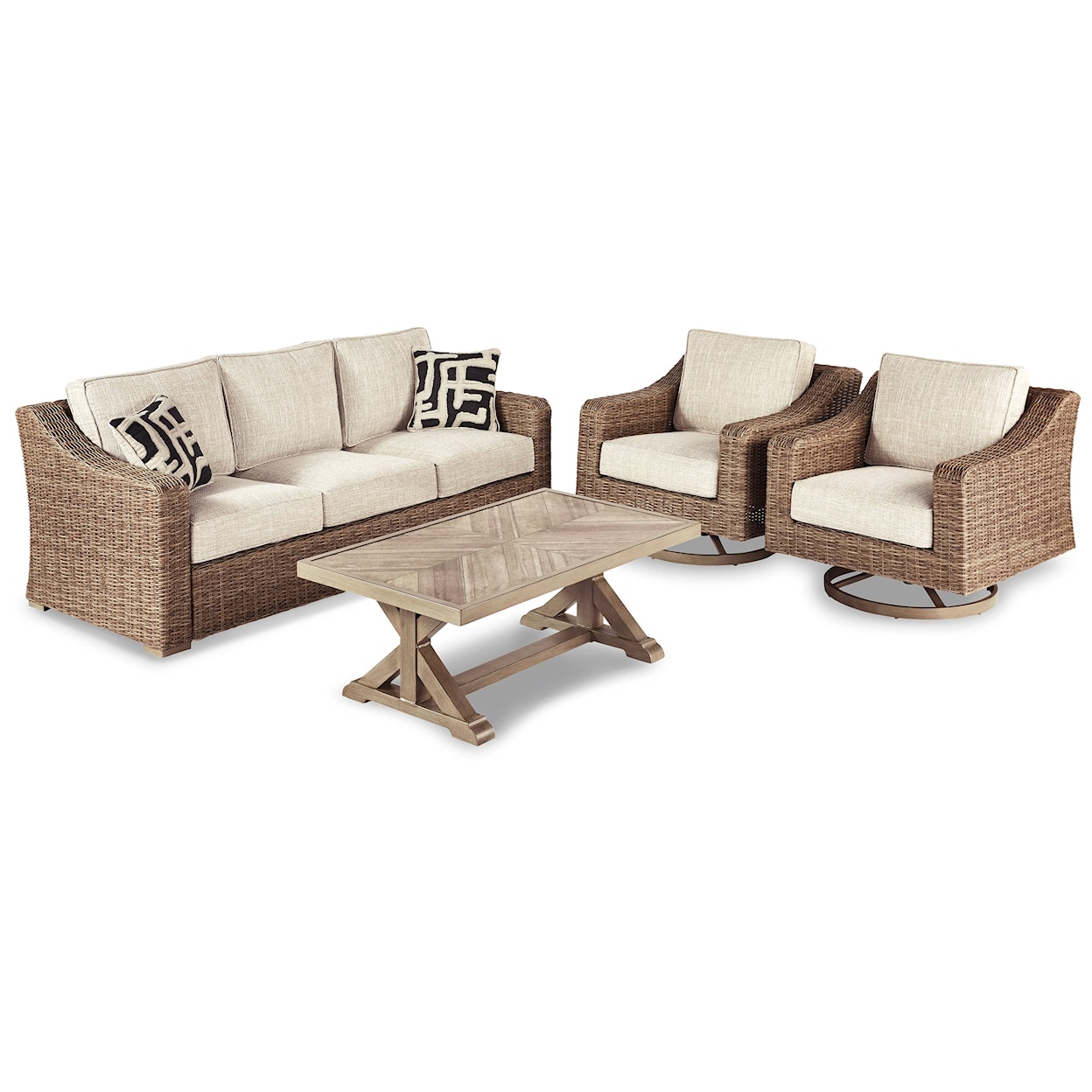 Ashley Furniture Signature Design Beachcroft Outdoor Living Room Group