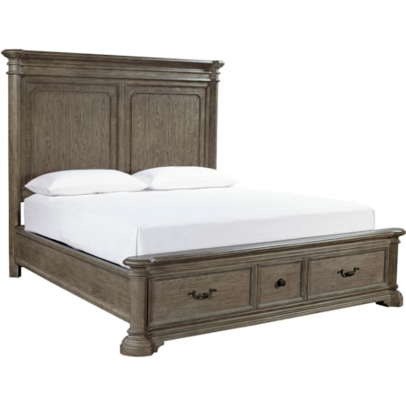 Queen Panel Storage Bed