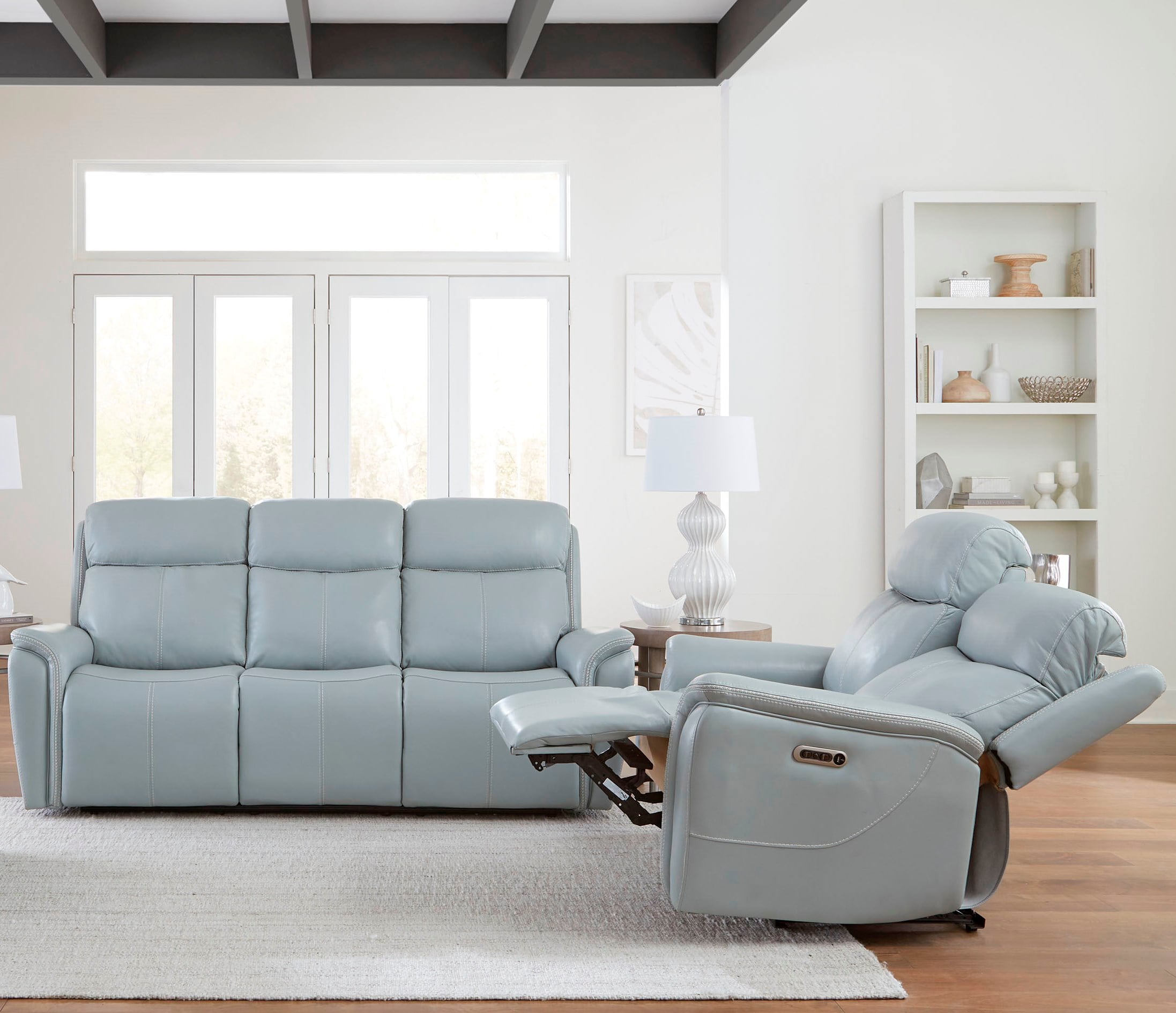 Power Reclining Sofa and Loveseat Set