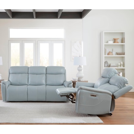 Power Reclining Sofa and Loveseat Set