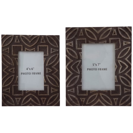 Marquise Antique Black Photo Frame, Set of 2