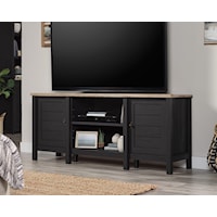 Farmhouse TV Credenza with Adjustable Shelves