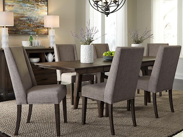 7-Piece Trestle Table Dining Set