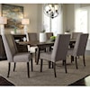 Libby Double Bridge 7-Piece Trestle Table Dining Set