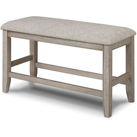 Counter Height Bench with Upholstered Seat