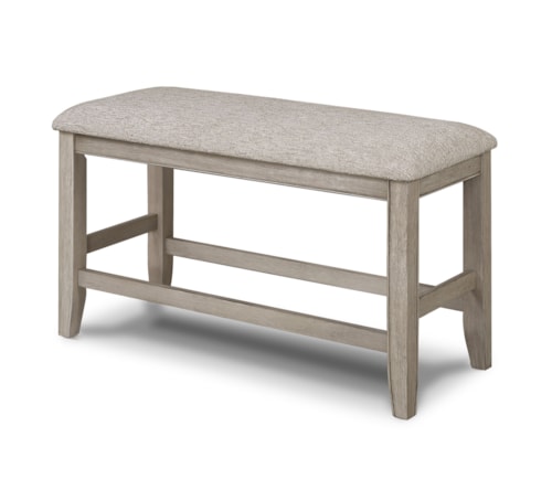 Counter Height Bench with Upholstered Seat