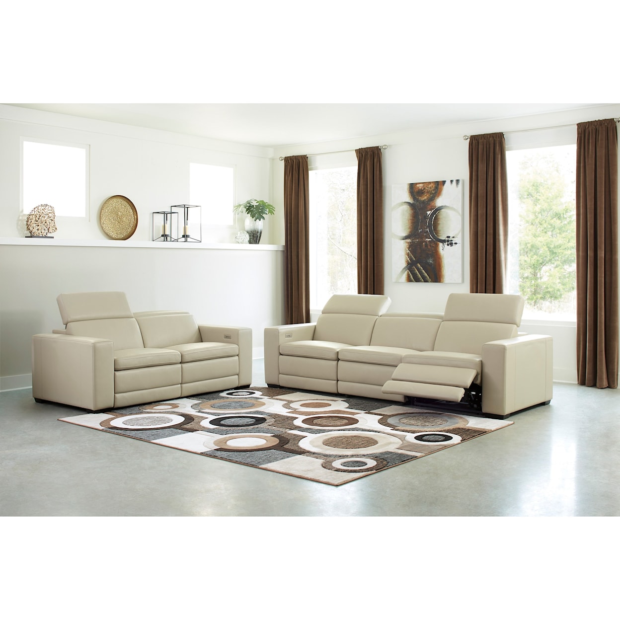 Ashley Furniture Signature Design Texline Power Reclining Living Room Group