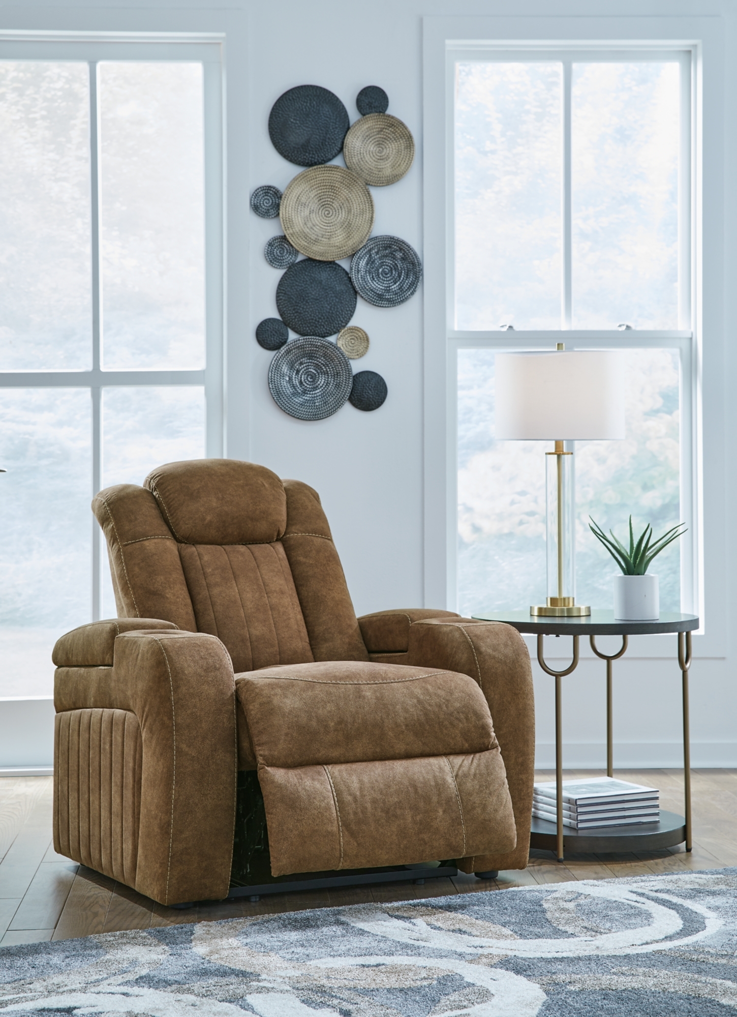 Signature Design by Ashley Wolfridge Power Reclining Sofa And Power Recliner