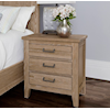 Vaughan-Bassett Passageways 3-Drawer Nightstand