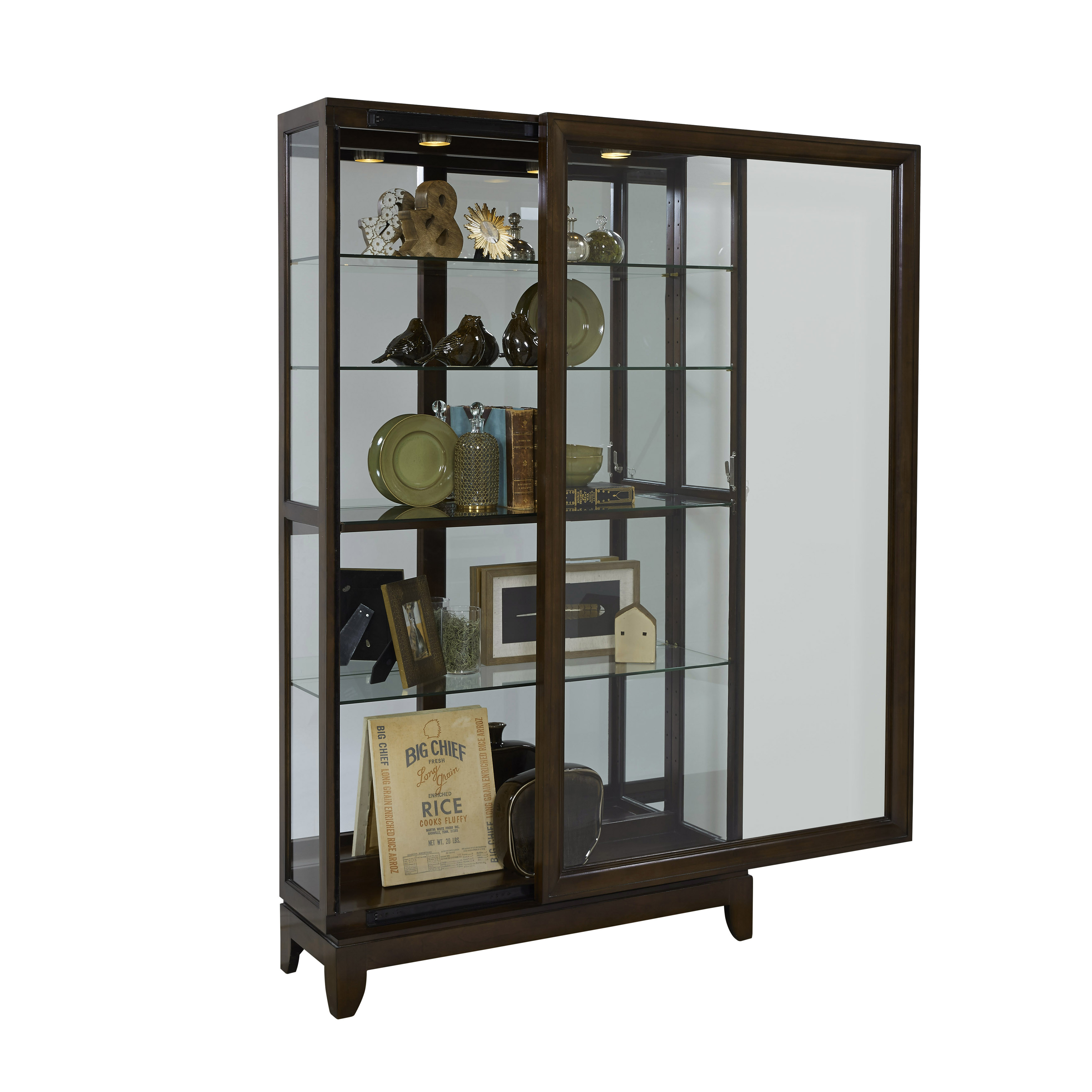 Two-Way Sliding Door Curio Cabinet