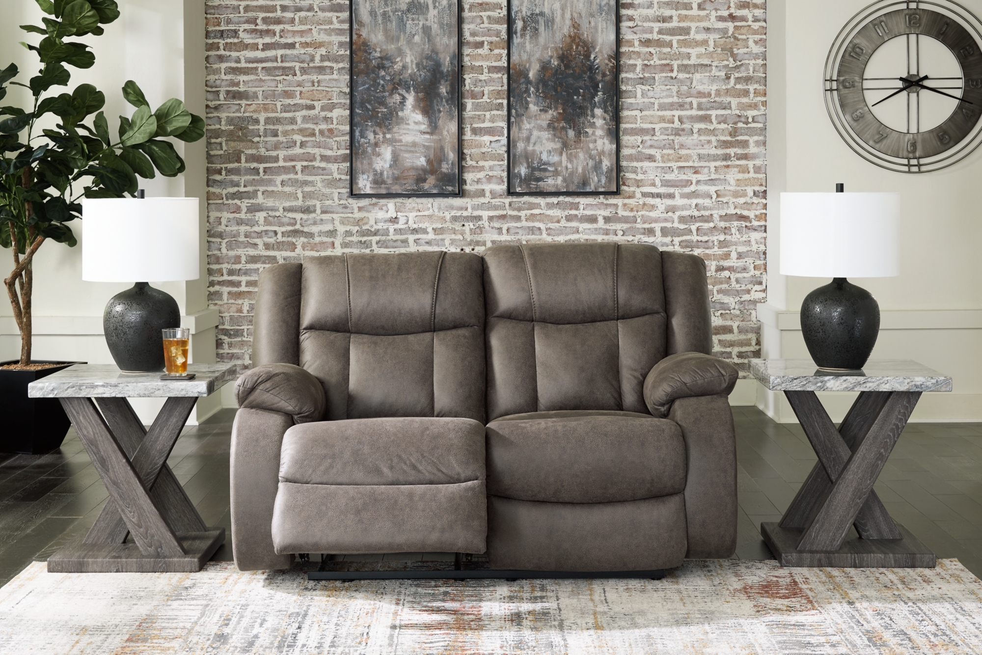 Signature Design by Ashley First Base Reclining Loveseat